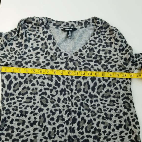 Ellen Tracy Soft Animal Leopard Print Sweatshirt - Picture 15 of 16